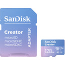 SanDisk 128GB Creator Series UHS-I microSDXC Memory Card with SD Adapter