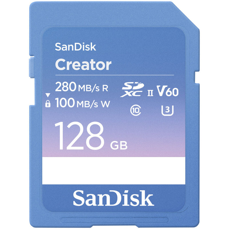 SanDisk 128GB Creator Series UHS-II SDXC Memory Card