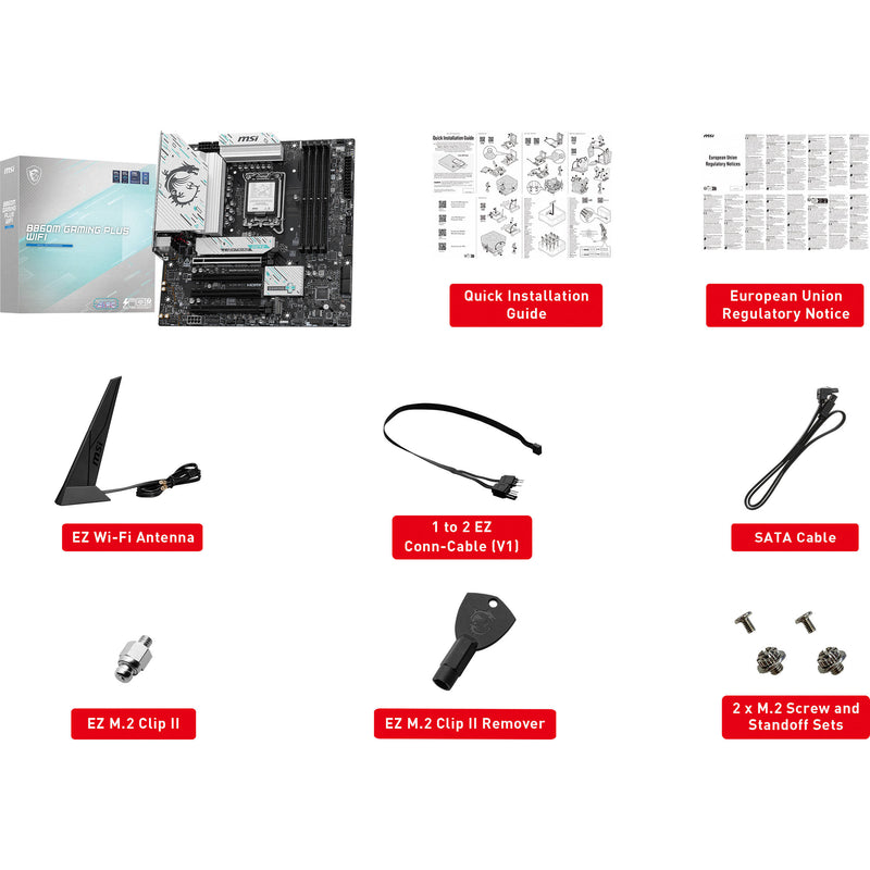 MSI B860M GAMING PLUS WIFI LGA 1851 Micro-ATX Motherboard