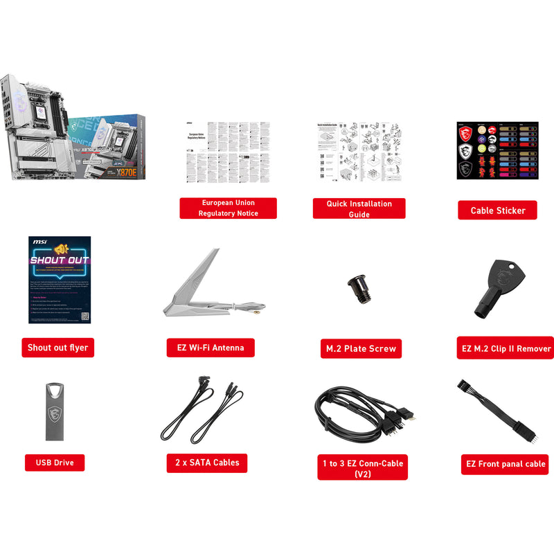 MSI MPG X870E EDGE TI WIFI AM5 ATX Motherboard