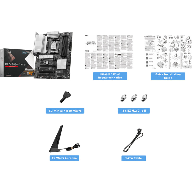MSI PRO B850-P WIFI AM5 ATX Motherboard