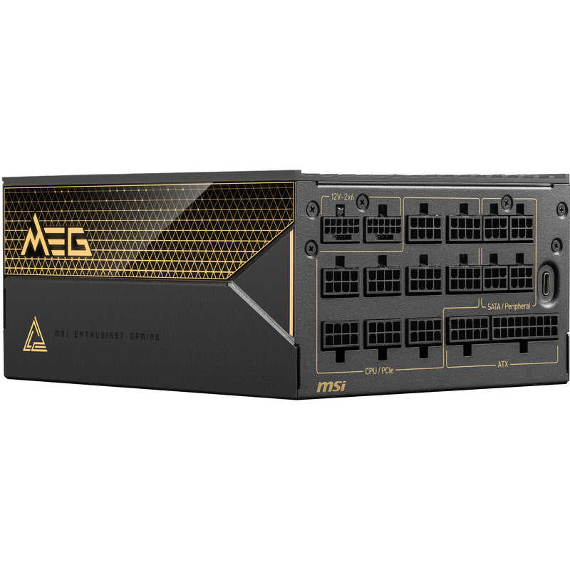 MSI MEG Ai1600T PCIE5 1600W 80 PLUS Titanium Modular Power Supply