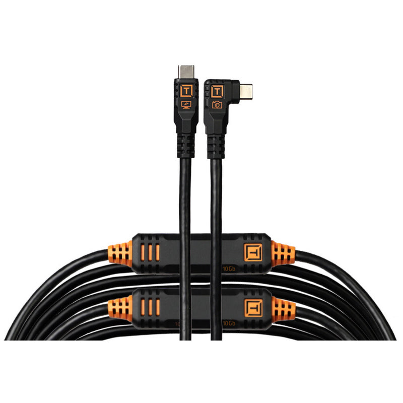 Tether Tools LeverLock & Optima Cable Kit (31', Non-Reflective Black, Right-Angle)