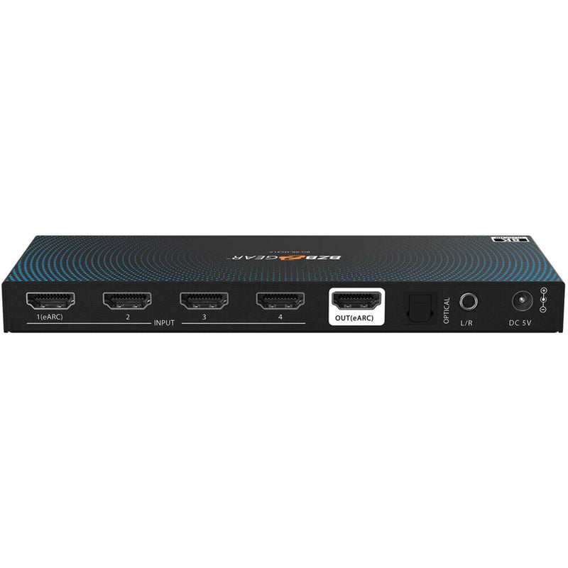 BZBGEAR 4x1 UHD 8K HDMI 2.1 Switcher with Audio De-Embedder