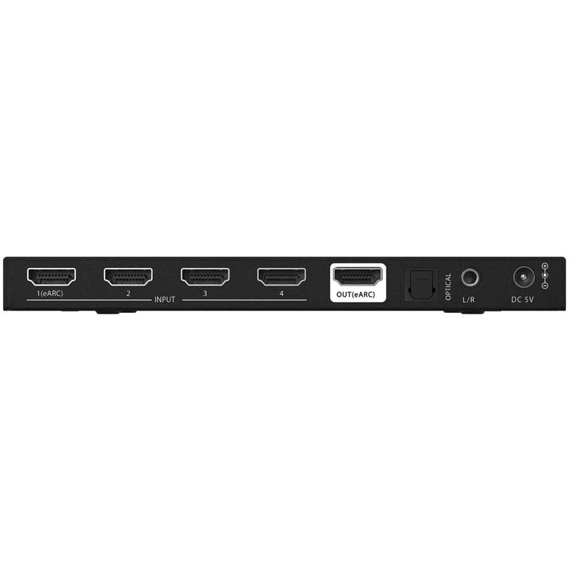 BZBGEAR 4x1 UHD 8K HDMI 2.1 Switcher with Audio De-Embedder