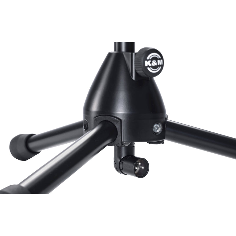 K&M 34-61" Microphone Stand with Gooseneck and Telescoping Boom (Black)