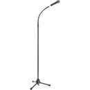K&M 34-61" Microphone Stand with Gooseneck and Telescoping Boom (Black)