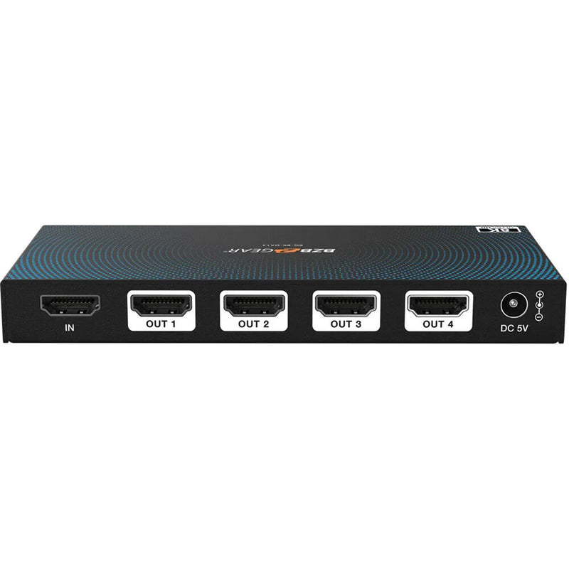 BZBGEAR 1x4 8K UHD HDMI 2.1 Splitter with Auto Downscaling