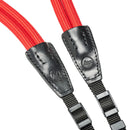 COOPH Double Rope Camera Strap (Red, 39.4", Webbing Attachment)