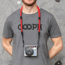 COOPH Double Rope Camera Strap (Red, 39.4", Webbing Attachment)