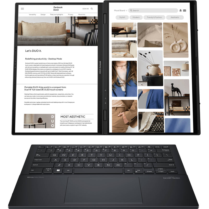 ASUS 14" Zenbook Duo UX8406CA Multi-Touch Laptop