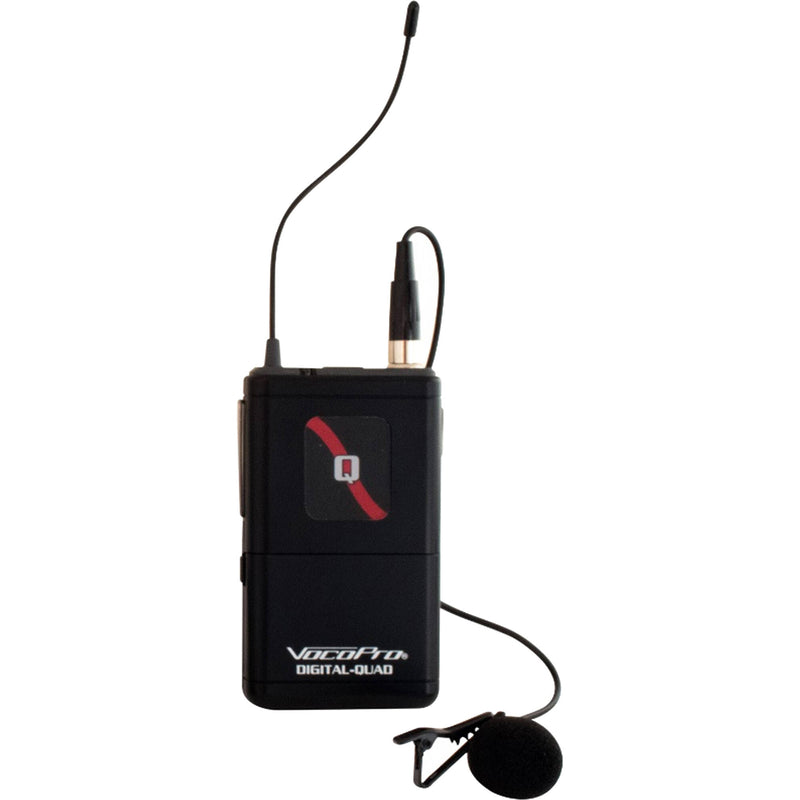 VocoPro Digital-Quad-B-500 Four-Channel UHF Wireless Headset & Lavalier Microphone System (500 MHz)