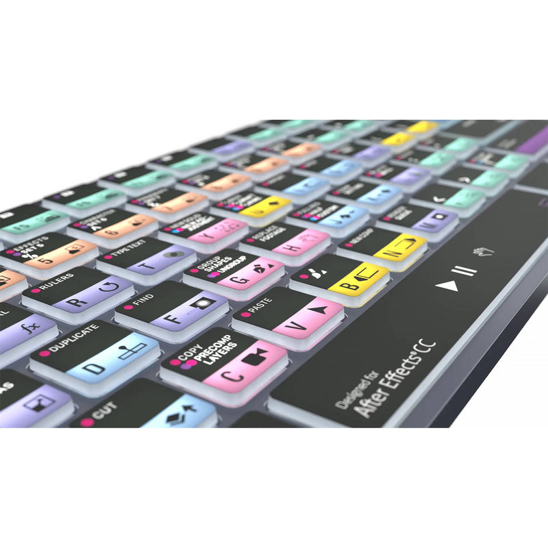 Logickeyboard Adobe After Effects CC TITAN Wireless Backlit US English Keyboard for Windows