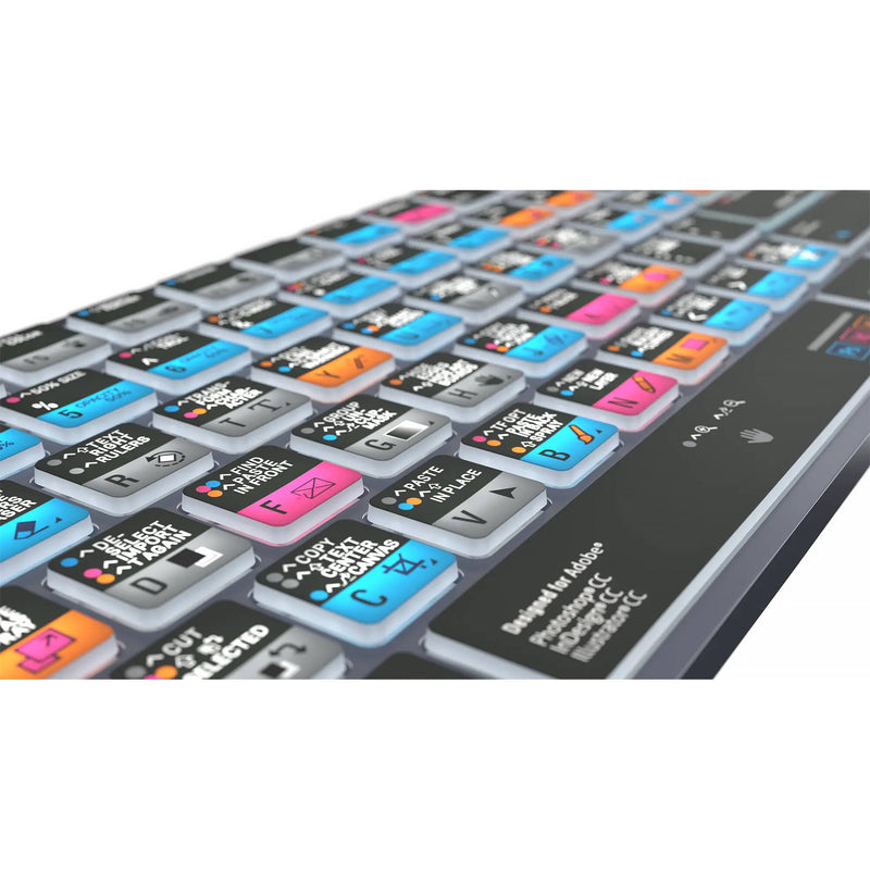 Logickeyboard Adobe Graphic Designer TITAN Wireless Backlit US English Keyboard for Windows