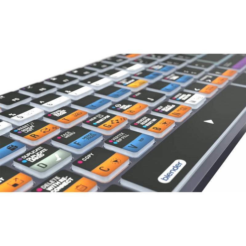 Logickeyboard Blender 3D TITAN Wireless Backlit US English Keyboard for Windows