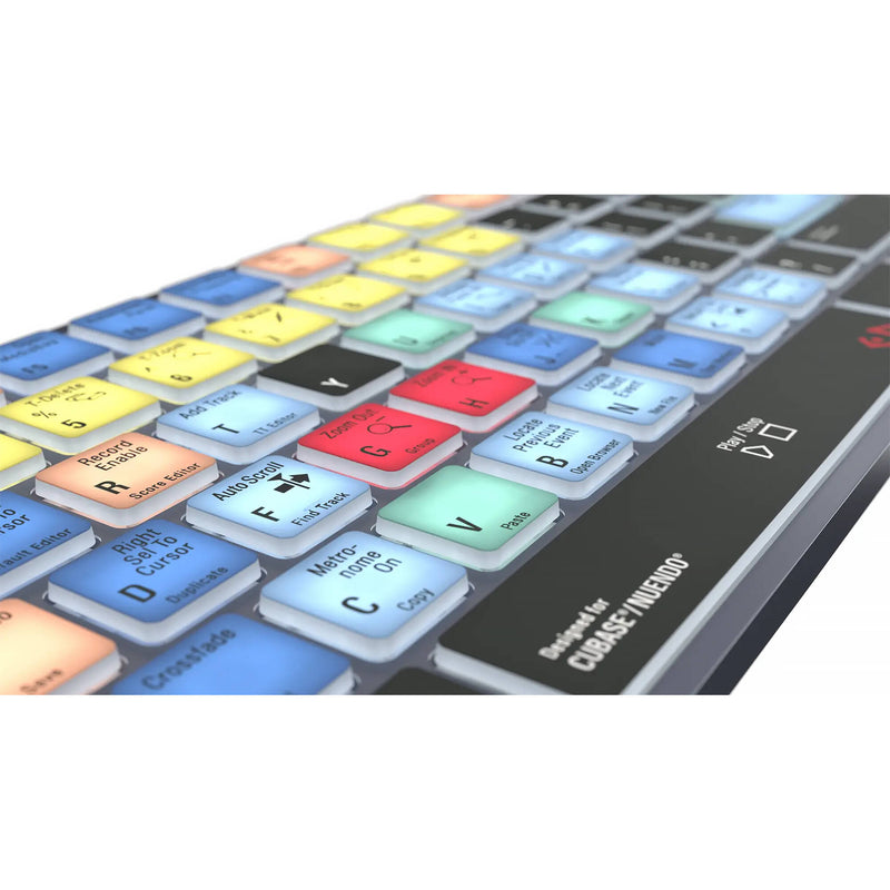 Logickeyboard Steinberg Cubase and Nuendo TITAN Wireless Backlit US English Keyboard for Windows