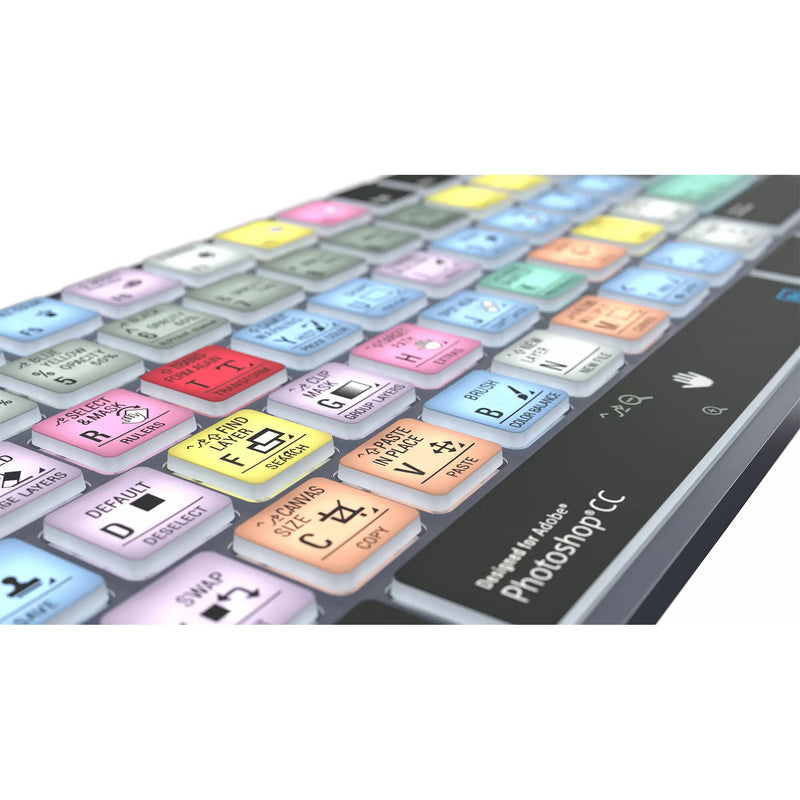 Logickeyboard Adobe Photoshop CC TITAN Wireless Backlit US English Keyboard for Windows