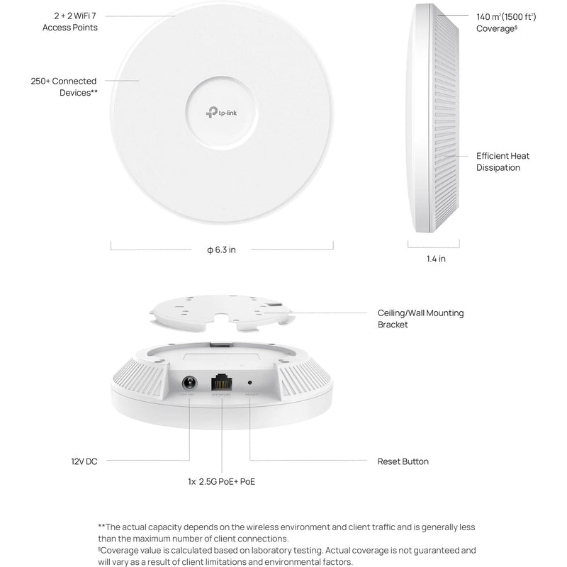 TP-Link Omada EAP723 BE5000 Dual-Band Wi-Fi 7 Access Point