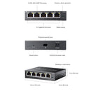 TP-Link Omada ES205G 5-Port Gigabit Managed Network Switch