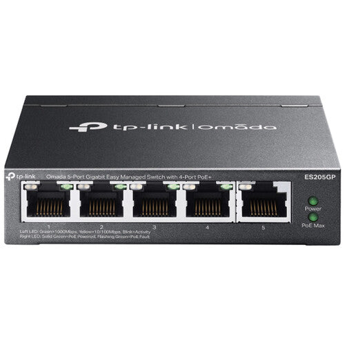 TP-Link Omada ES205GP 5-Port Gigabit PoE+ Compliant Managed Network Switch