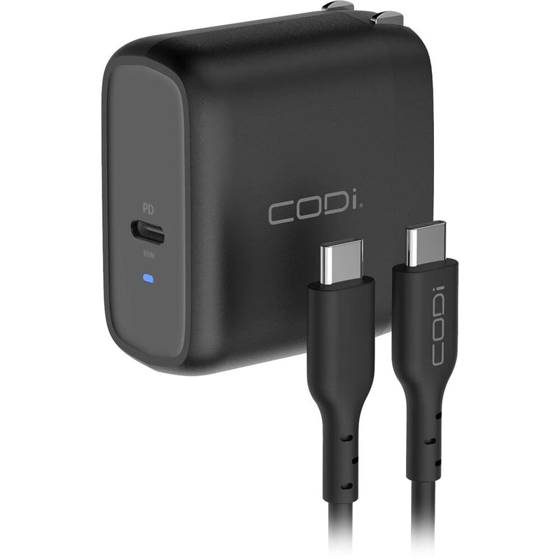 CODi 65W USB-C GaN Wall Charger with Cable