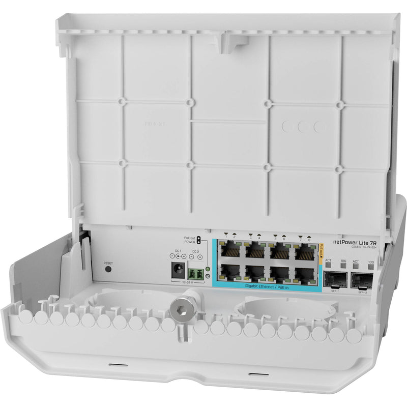 MikroTik netPower Lite 7R 8-Port Gigabit PoE Compliant Managed Outdoor Network Switch