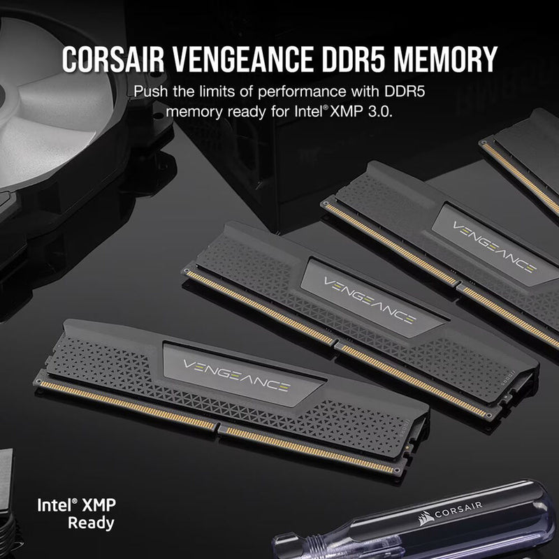 CORSAIR 192GB VENGEANCE DDR5 5200 MHz UDIMM Memory Kit (4 x 48GB, Black)