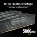 CORSAIR 192GB VENGEANCE DDR5 5200 MHz UDIMM Memory Kit (4 x 48GB, Black)