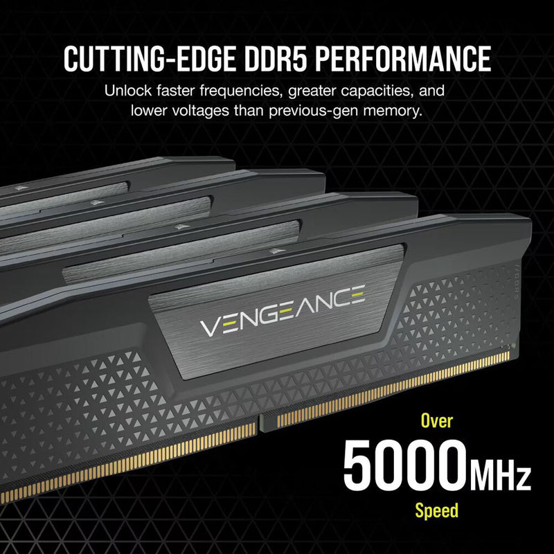 CORSAIR 192GB VENGEANCE DDR5 5200 MHz UDIMM Memory Kit (4 x 48GB, Black)