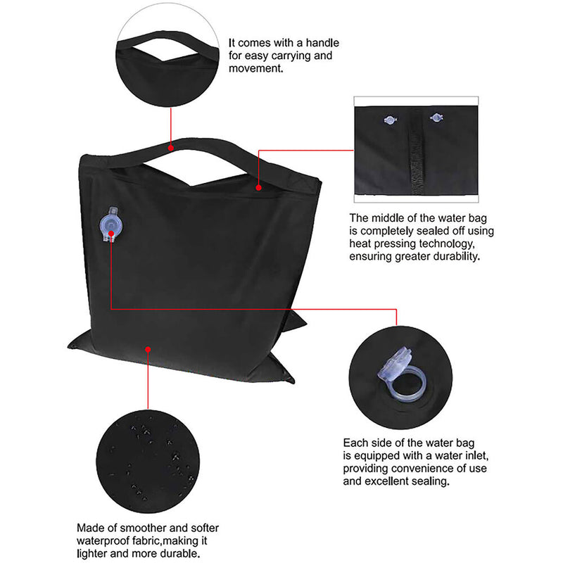 E-Image Empty Saddle Water Bag (22 lb, Black)