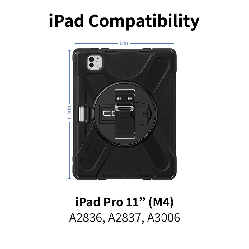 CODi Rugged Case for iPad Pro M4 (Black)