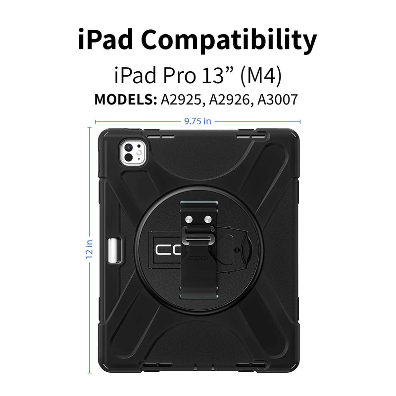 CODi Rugged Case for iPad Pro M4 (Black)