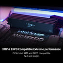 Silicon Power 32GB DDR5 6000 MHz UDIMM Memory Kit with Heat Sink (2 x 16GB, Black)
