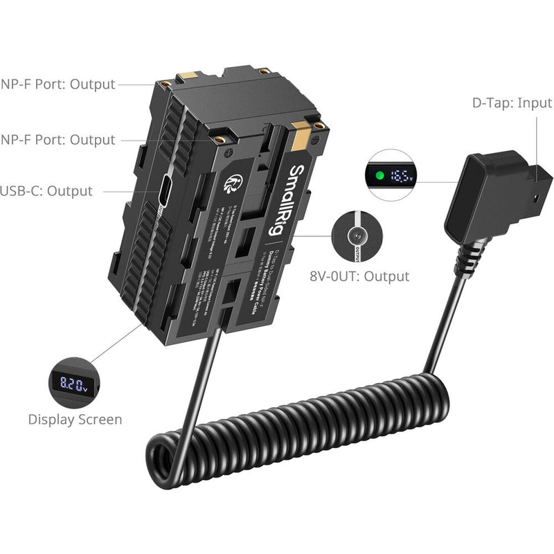 SmallRig D-Tap to Dual-Sided NP-F Dummy Battery Power Adapter
