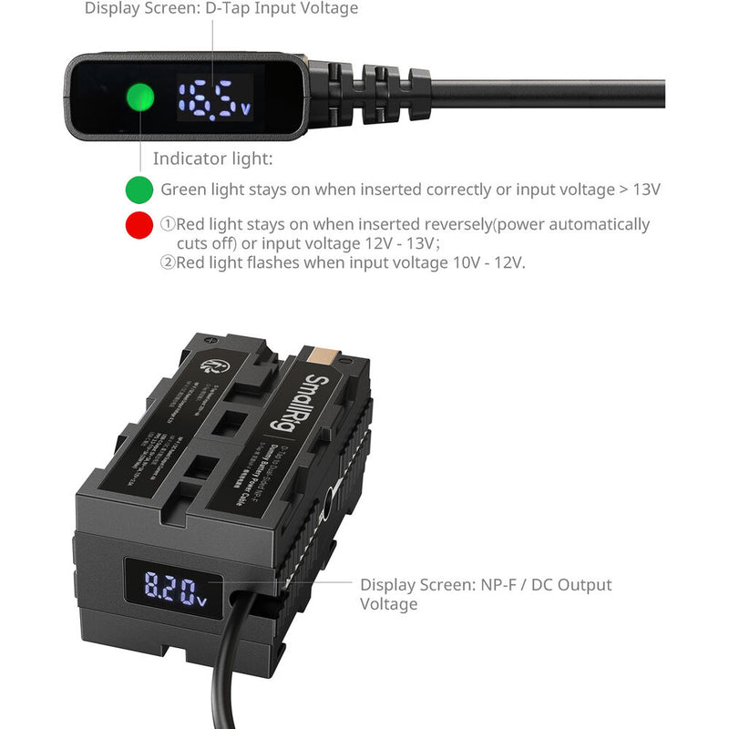 SmallRig D-Tap to Dual-Sided NP-F Dummy Battery Power Adapter