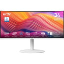 MSI Modern MD342CQPW 34" 1440p HDR 120 Hz Ultrawide Curved Monitor (White)