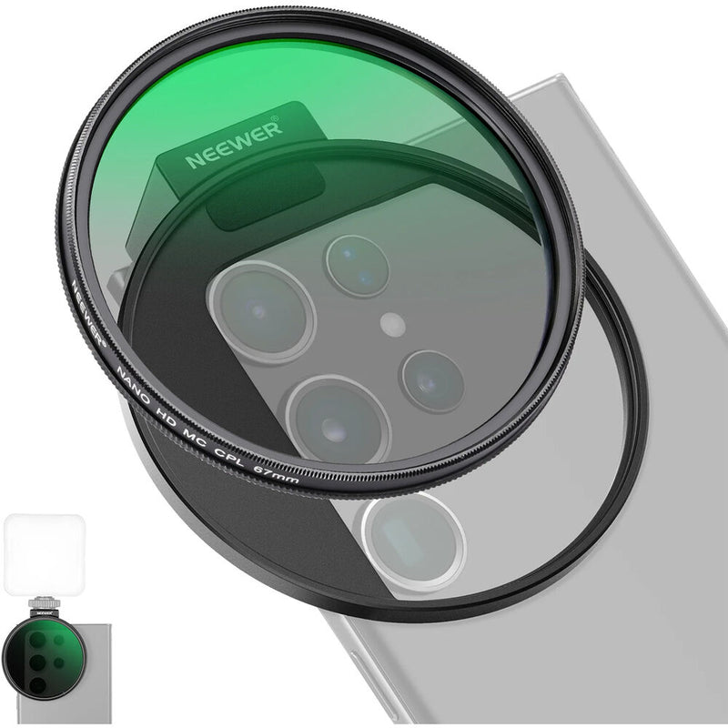 Neewer FL-41 CPL Filter with Cold Shoe Phone Clip (67mm)