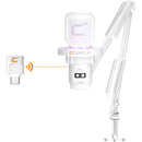 Comica Audio EJoy Uni Pro A RGB Cardioid Condenser Wireless/USB-C Microphone with Boom Arm (White)