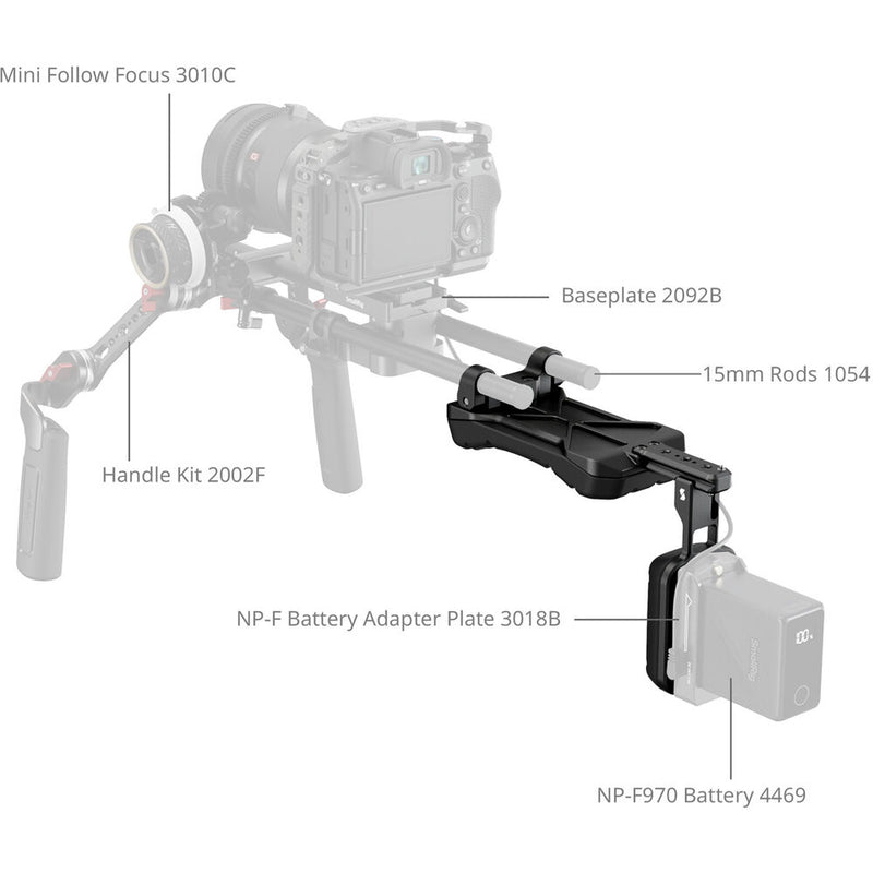 SmallRig Universal Shoulder Pad with 15mm Dual-Rod Clamp