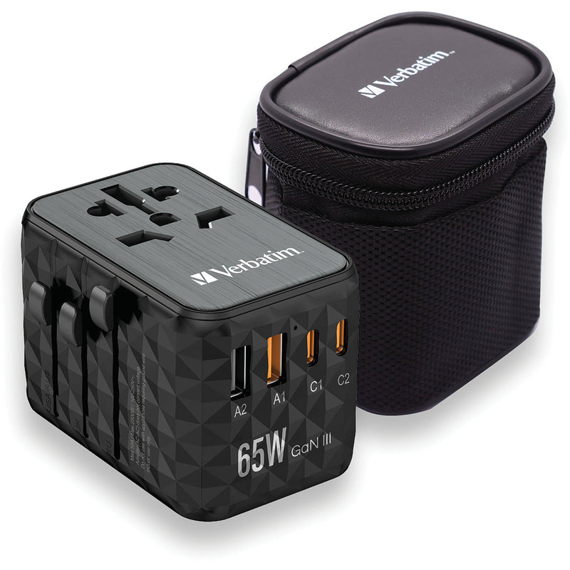 Verbatim UTA-05 65W 4-Port USB GaN III Universal Travel Adapter