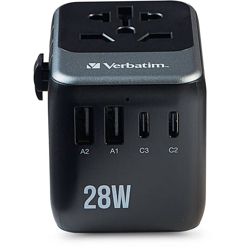 Verbatim UTA-07 28W 5-Port USB-C/USB-A Universal Travel Adapter