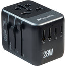 Verbatim UTA-07 28W 5-Port USB-C/USB-A Universal Travel Adapter