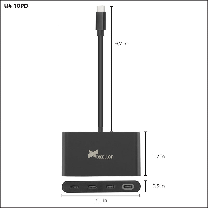 Xcellon 4-Port Pro USB-C Hub