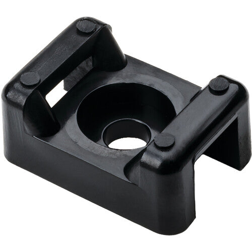 HellermannTyton Cable Tie Anchor Mount (Black, 100-Pack)