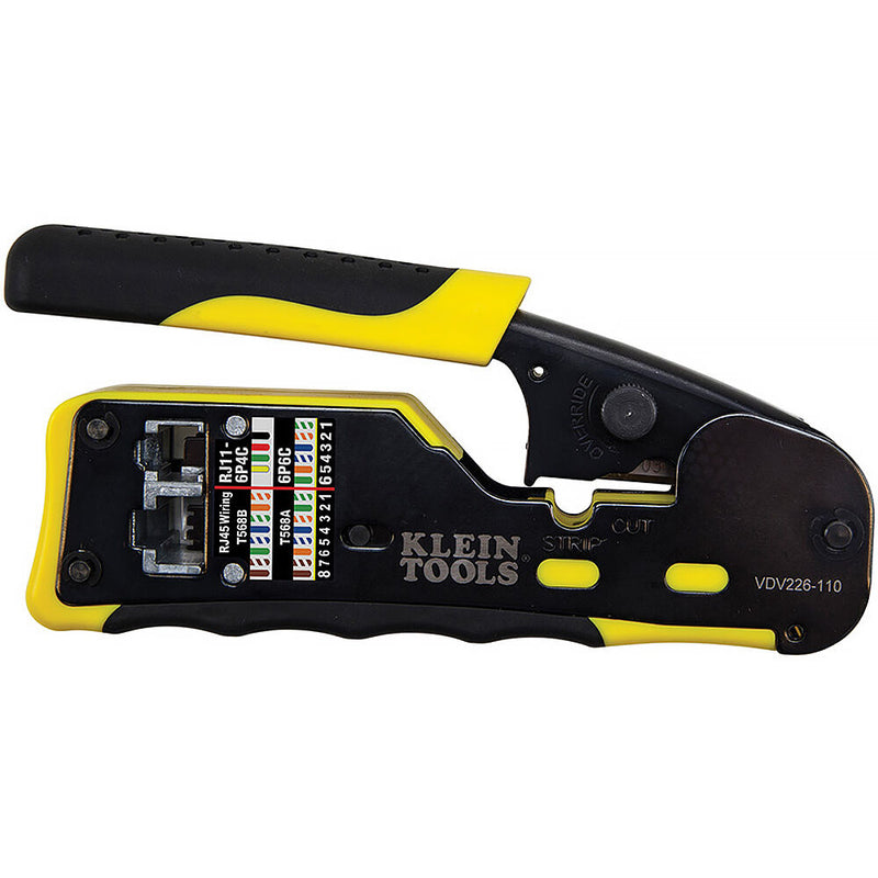 Klein Tools Pass-Thru Modular Crimper Tool (Yellow/Black)