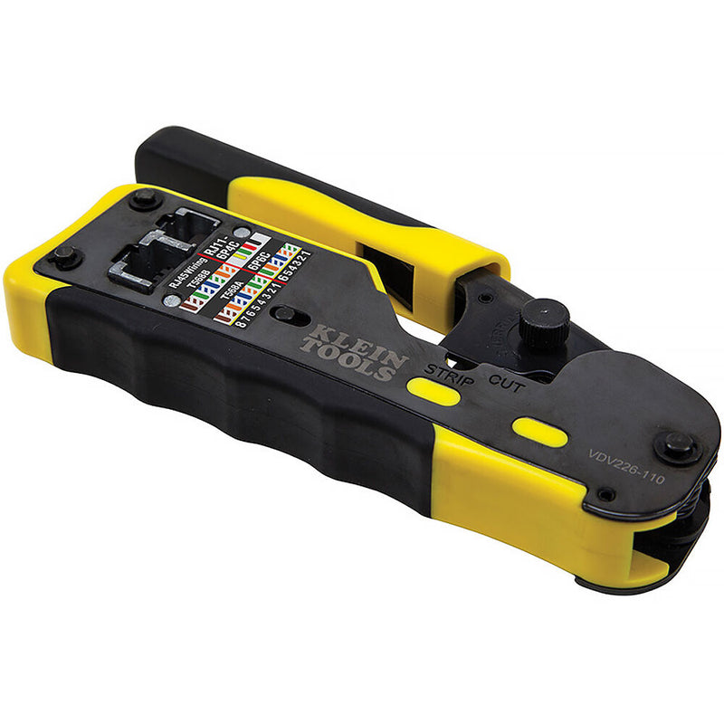 Klein Tools Pass-Thru Modular Crimper Tool (Yellow/Black)