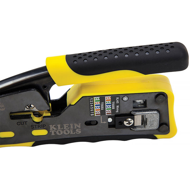 Klein Tools Pass-Thru Modular Crimper Tool (Yellow/Black)
