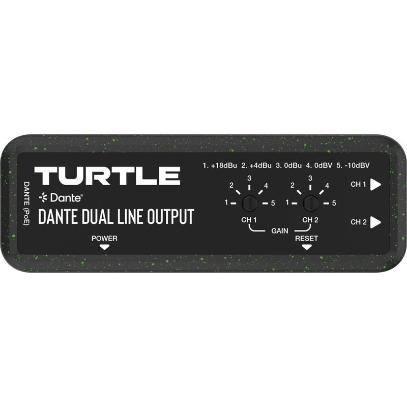 Turtle AV Dual-Channel Dante to Analog Euroblock Line Output Adapter