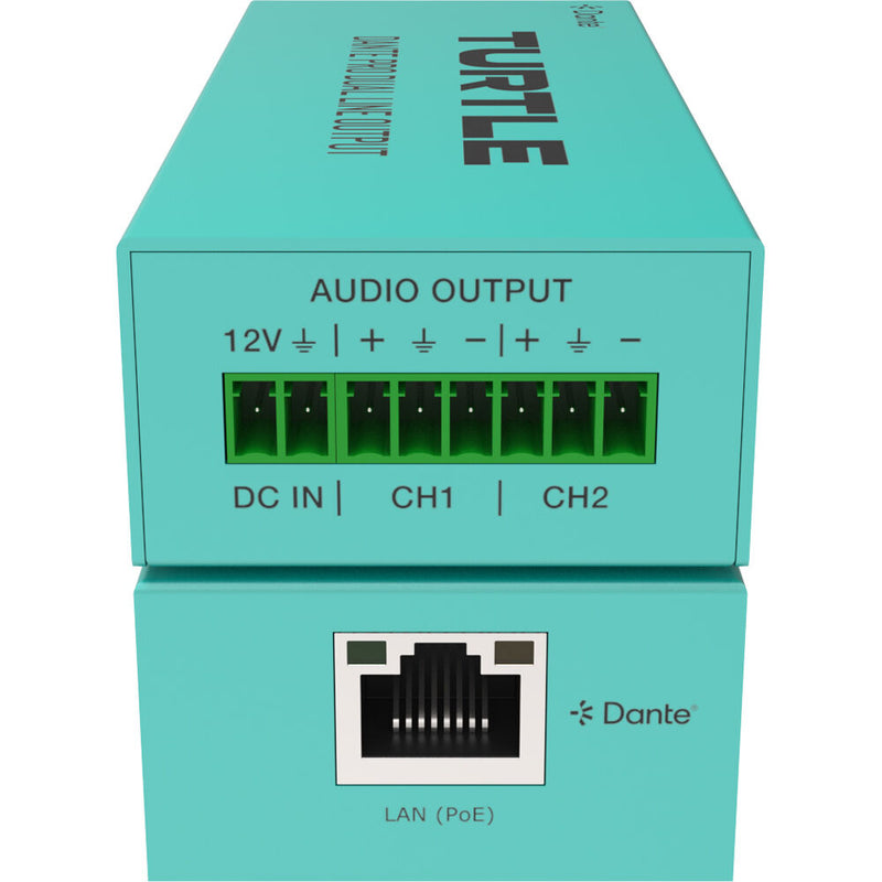 Turtle AV Pro Dual-Channel Dante to Analog Euroblock Line Output Adapter