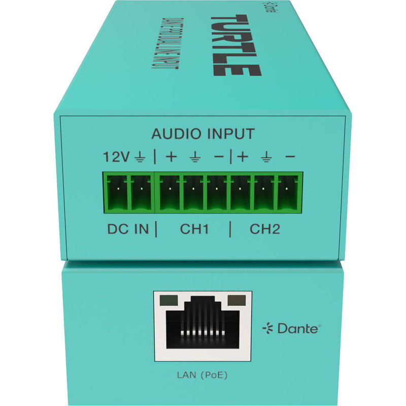 Turtle AV Pro Dual-Channel Analog Euroblock Line Input to Dante Output Adapter